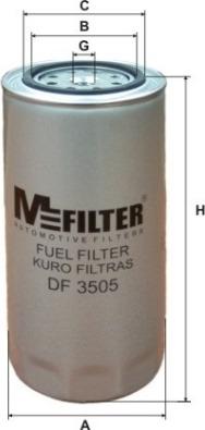 Mfilter DF 3505 - Топливный фильтр autosila-amz.com