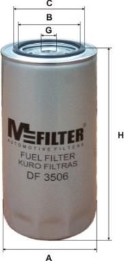 Mfilter DF 3506 - Топливный фильтр autosila-amz.com