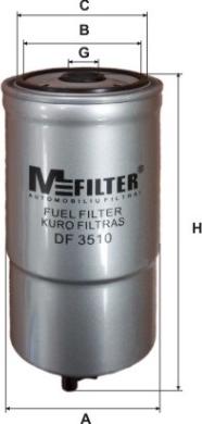 Mfilter DF 3510 - Топливный фильтр autosila-amz.com