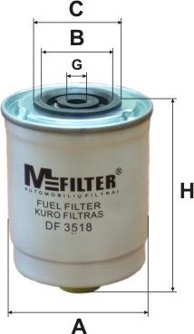 Mfilter DF 3518 - Топливный фильтр autosila-amz.com