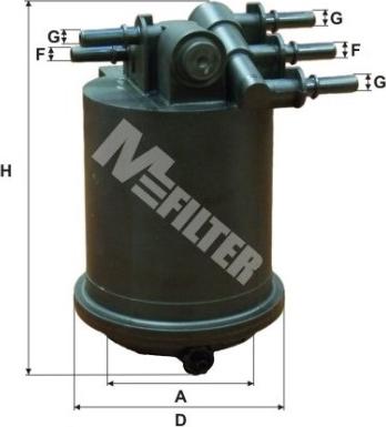 Mfilter DF 3517 - Топливный фильтр autosila-amz.com
