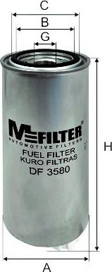 Mfilter DF 3580 - Топливный фильтр autosila-amz.com