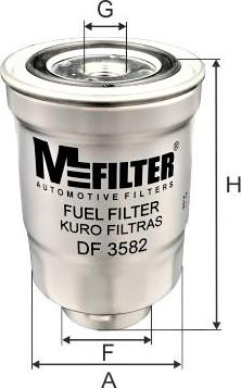 Mfilter DF 3582 - Топливный фильтр autosila-amz.com