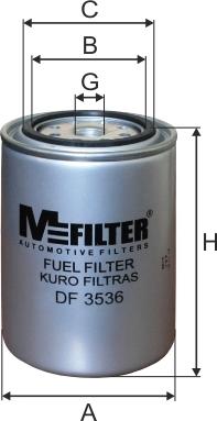 Mfilter DF 3536 - Топливный фильтр autosila-amz.com