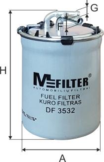 Mfilter DF 3532 - Топливный фильтр autosila-amz.com