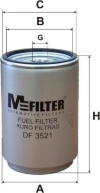 Mfilter DF 3521 - Топливный фильтр autosila-amz.com