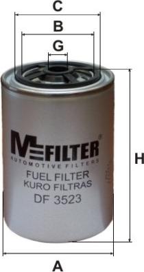 Mfilter DF 3523 - Топливный фильтр autosila-amz.com