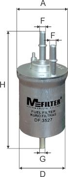 Mfilter DF 3527 - Топливный фильтр autosila-amz.com