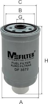 Mfilter DF 3572 - Топливный фильтр autosila-amz.com
