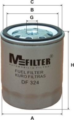 Mfilter DF 324 - Топливный фильтр autosila-amz.com