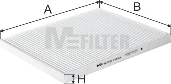 Mfilter K 9061 - Фильтр воздуха в салоне autosila-amz.com