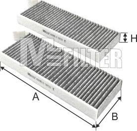 Mfilter K 9199C-2 - Фильтр воздуха в салоне autosila-amz.com