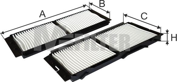 Mfilter K 9158-2 - Фильтр воздуха в салоне autosila-amz.com