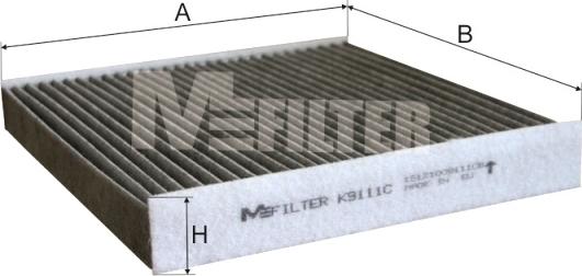 Mfilter K 9111C - Фильтр воздуха в салоне autosila-amz.com