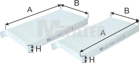 Mfilter K 9180-2 - Фильтр воздуха в салоне autosila-amz.com