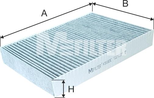 Mfilter K 9183C - Фильтр воздуха в салоне autosila-amz.com