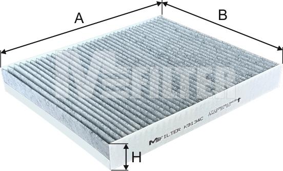 Mfilter K 9134C - Фильтр воздуха в салоне autosila-amz.com