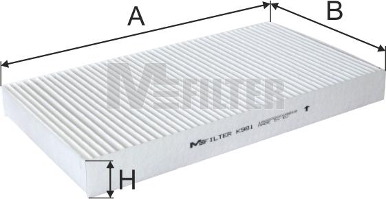 Mfilter K 981 - Фильтр воздуха в салоне autosila-amz.com