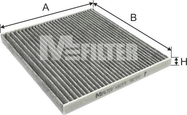 Mfilter K 9237C - Фильтр воздуха в салоне autosila-amz.com