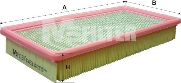 Mfilter K 453 - Воздушный фильтр, двигатель autosila-amz.com