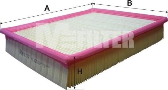 Mfilter K 132 - Воздушный фильтр, двигатель autosila-amz.com