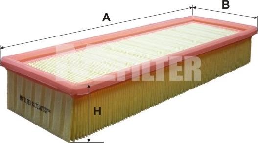 Mfilter K 170 - Воздушный фильтр, двигатель autosila-amz.com