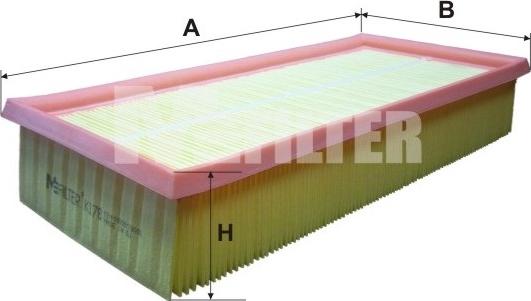 Mfilter K 178 - Воздушный фильтр, двигатель autosila-amz.com