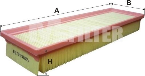 Mfilter K 748 - Воздушный фильтр, двигатель autosila-amz.com