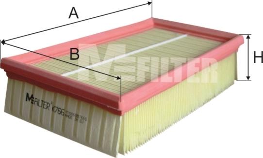 Mfilter K 766 - Воздушный фильтр, двигатель autosila-amz.com