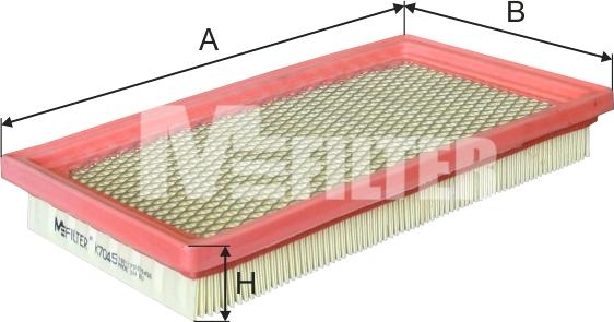 Mfilter K 7045 - Воздушный фильтр, двигатель autosila-amz.com