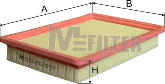 Mfilter K 7067 - Воздушный фильтр, двигатель autosila-amz.com