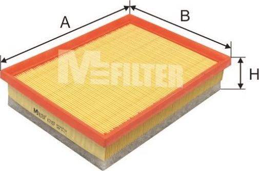 Mfilter K 7157 - Воздушный фильтр, двигатель autosila-amz.com