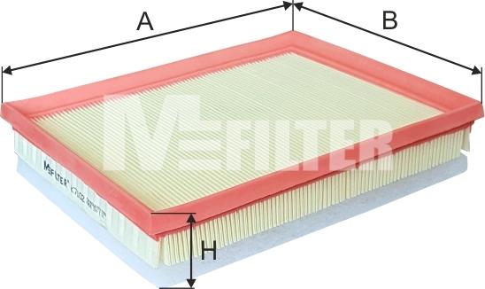 Mfilter K 7102 - Воздушный фильтр, двигатель autosila-amz.com