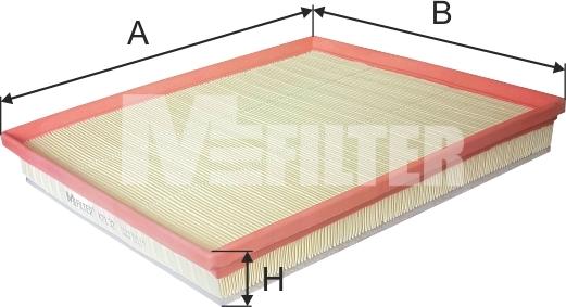 Mfilter K 7132 - Воздушный фильтр, двигатель autosila-amz.com