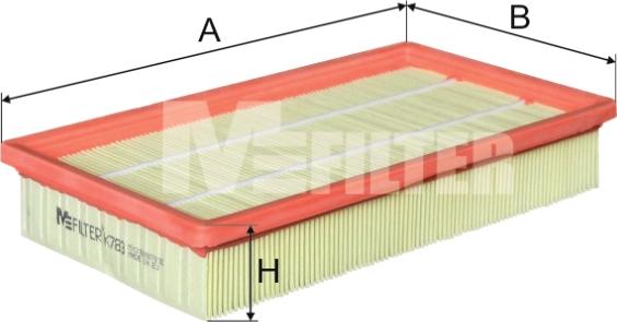 Mfilter K 783 - Воздушный фильтр, двигатель autosila-amz.com