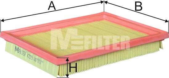 Mfilter K 729 - Воздушный фильтр, двигатель autosila-amz.com