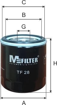 Mfilter TF 28 - Масляный фильтр autosila-amz.com