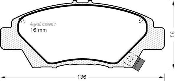 MGA 991 - Тормозные колодки, дисковые, комплект autosila-amz.com