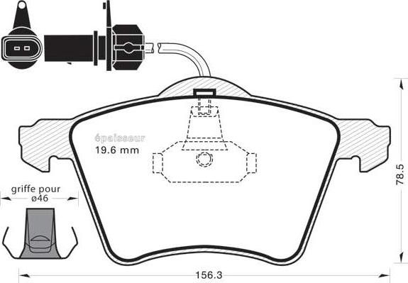 Textar 23418 196  0 5 - Тормозные колодки, дисковые, комплект autosila-amz.com