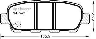 MGA 954 - Тормозные колодки, дисковые, комплект autosila-amz.com