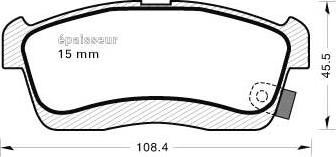 BENDIX 572617B - Тормозные колодки, дисковые, комплект autosila-amz.com