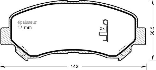 MGA 919 - Тормозные колодки, дисковые, комплект autosila-amz.com