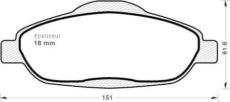 Triscan FDB 4003 - Тормозные колодки, дисковые, комплект autosila-amz.com