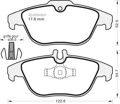 MGA 916 - Тормозные колодки, дисковые, комплект autosila-amz.com