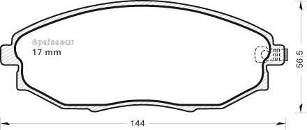 MGA 989 - Тормозные колодки, дисковые, комплект autosila-amz.com