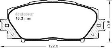 MGA 982 - Тормозные колодки, дисковые, комплект autosila-amz.com