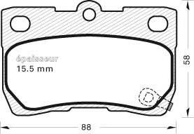 MGA 934 - Тормозные колодки, дисковые, комплект autosila-amz.com