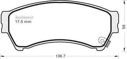 MGA 935 - Тормозные колодки, дисковые, комплект autosila-amz.com