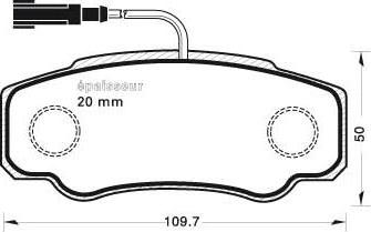 MGA 937 - Тормозные колодки, дисковые, комплект autosila-amz.com