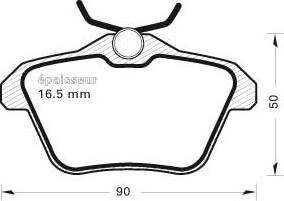 DJ Parts BP2385 - Тормозные колодки, дисковые, комплект autosila-amz.com